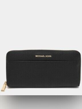 Michael Kors Black Wallet with Gold-Tone Hardware